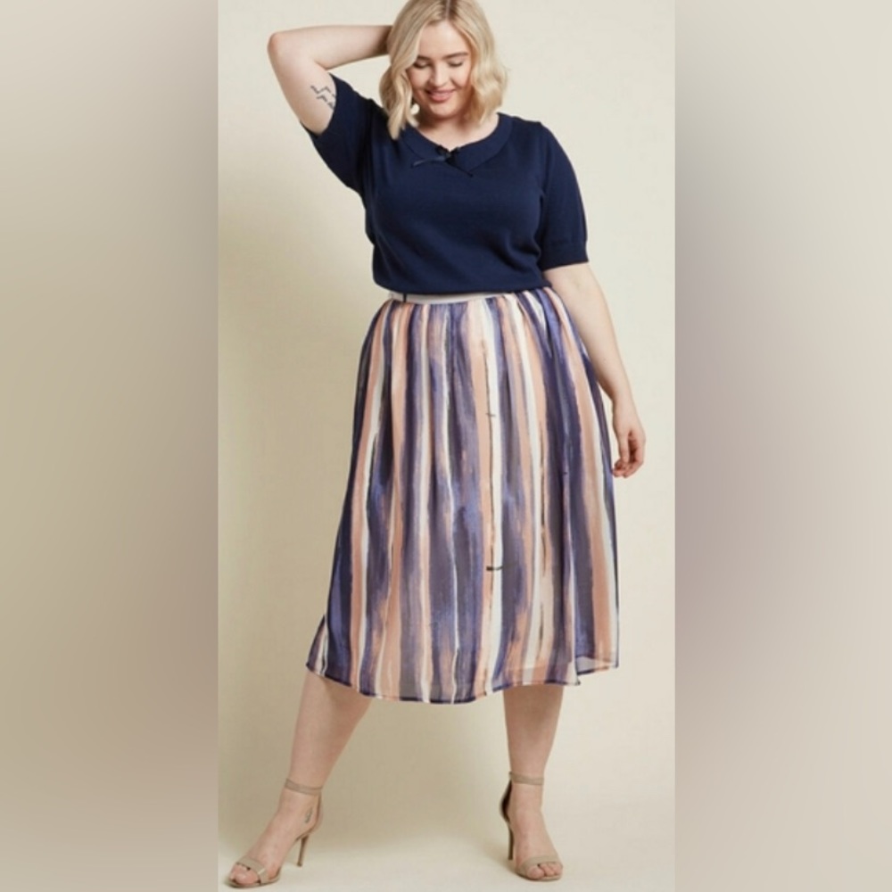 chiffon midi skirt 🎨 💜